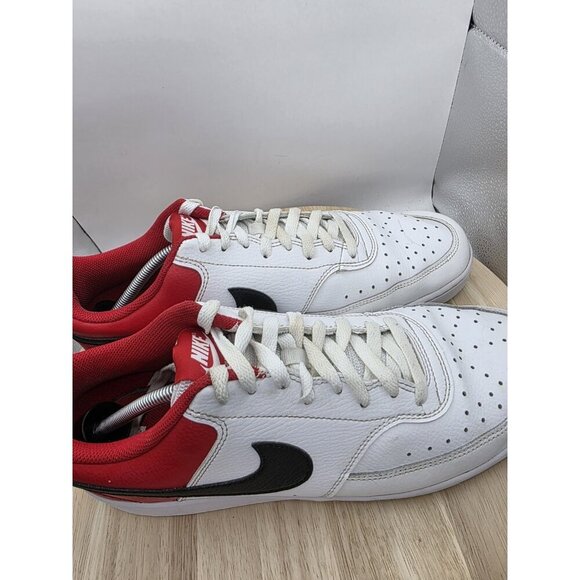 Nike Court Vision Low White University Red Sneakers shoes Size 13 - Picture 6 of 9
